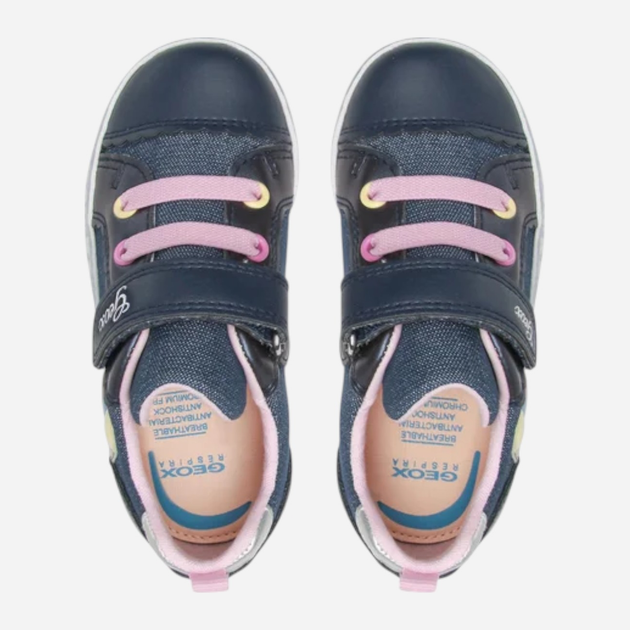 Buty sportowe dziecięce dla dziewczynki na rzepy Geox B35D5B00954-C4005 25 Niebieskie (8056206014480) - obraz 5