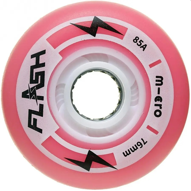 Колеса для роликов Micro Flash NEW 76 mm Рожевий 
