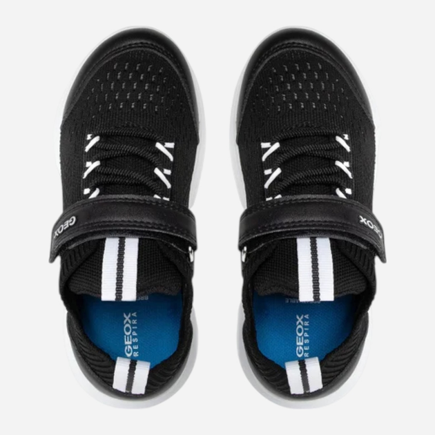 Buty sportowe chłopięce z białą podeszwą Geox J26H7C06KBC-C9999 32 Czarne (8050036849359) - obraz 4
