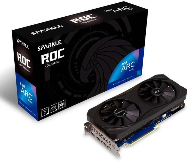 Відеокарта Sparkle PCI-Ex Intel Arc A750 ROC OC Edition 8GB GDDR6