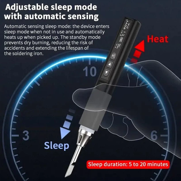 Паяльник Zoyi ZT-N1 USB Type-C 96W с одним жалом типа T12 – фото