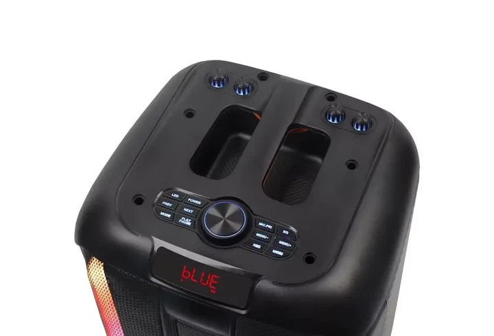 Акустичная переносная колонка ZXX NDR-1095 2x8" TWS/FM/USB/TF/BT/LED/REC/ДК/MIC 1шт - Фото 3 Акустичная переносная колонка ZXX NDR-1095 2x8" TWS/FM/USB/TF/BT/LED/REC/ДК/MIC 1шт - изображение 3