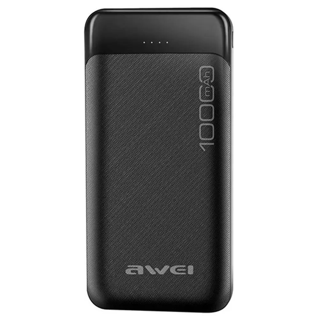 Повербанк на 10000 mah з індикатором заряду, 2хUSB / Powerbank / Портативний зарядний пристрій AWEI R37K (L) - зображення 7