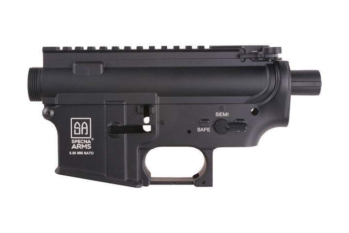 Металевий корпус для приводів типу M4/M16 LOGO [Specna Arms] (для страйкболу) - зображення 1