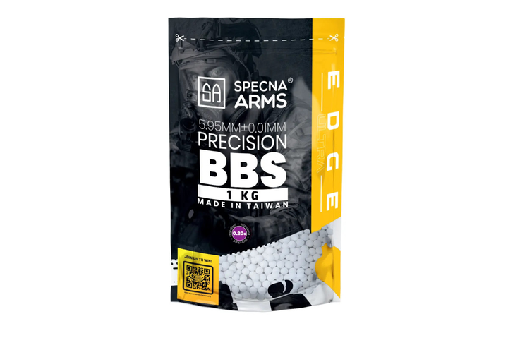 Страйкбольні кулі Specna Arms Edge Ultra 0.20g 1kg White - зображення 1
