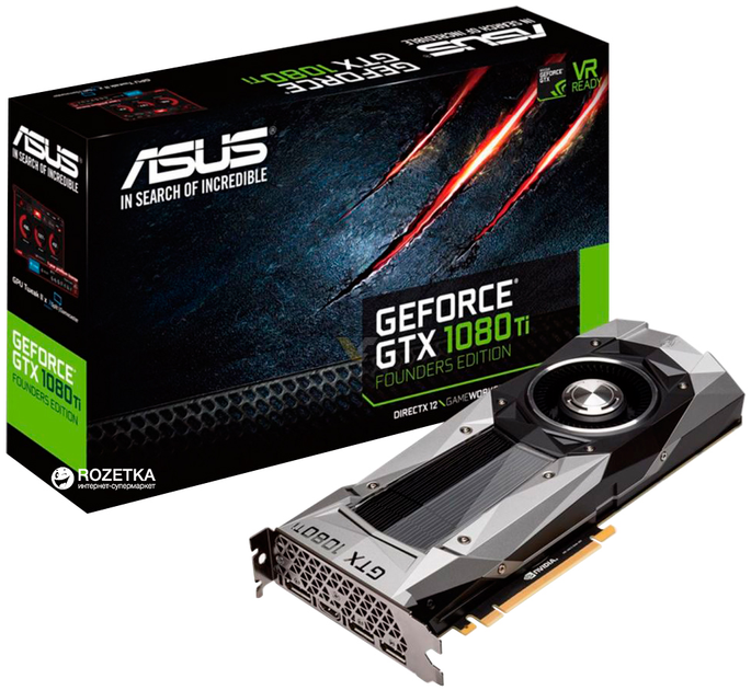 Відеокарта Asus PCI-Ex GeForce GTX 1080 Ti Founders Edition 11GB GDDR5X  (352bit) (1480/11010) (HDMI, 3 x DisplayPort) (GTX1080TI-FE) – фото,  відгуки, характеристики в інтернет-магазині ROZETKA | Купити в Україні:  Києві, Харкові, Дніпрі,