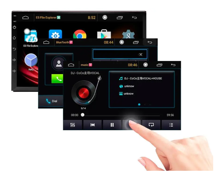 Автомагнітола 7» 2/16ГБ Android 8.1 Wi-Fi GPS 2xUSB 2 DIN 1024х600 Black (439048) - зображення 3