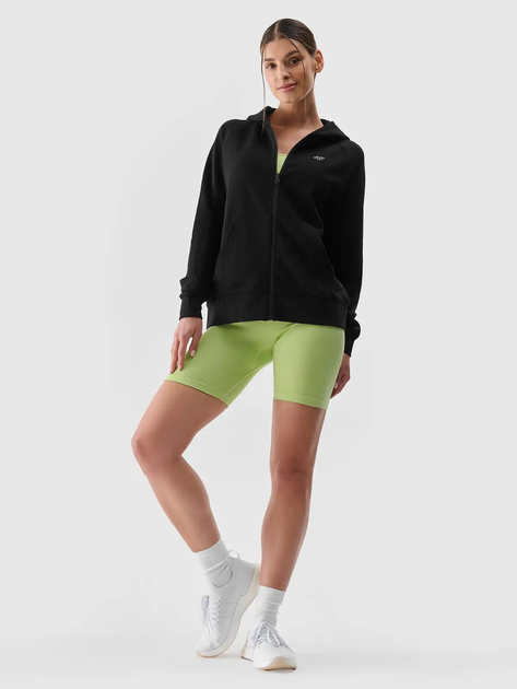 Bluza damska rozpinana streetwear z kapturem 4F 4FWMM00TSWSF1763-20S S Czarna (5905700346241) - obraz 3