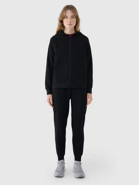 Bluza damska rozpinana streetwear z kapturem 4F 4FWMM00TSWSF1763-20S XS Czarna (5905700346265) - obraz 6