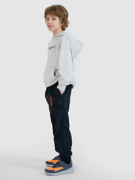 Spodnie dresowe młodzieżowe chłopięce joggery 4F 4FJWSS25TTROM1136-20S 164 cm Czarne (5905700500780) - obraz 5