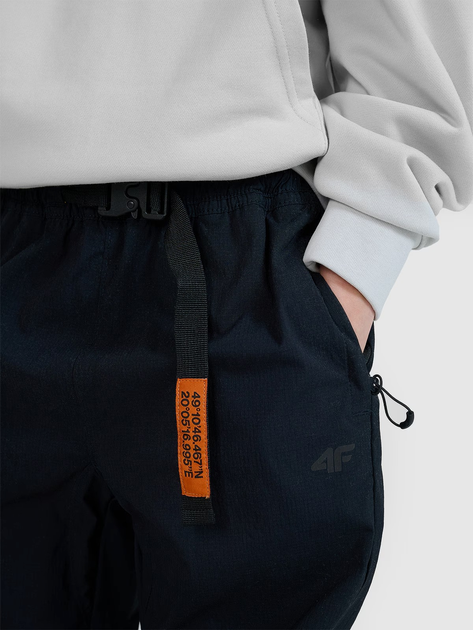 Spodnie dresowe chłopięce joggery 4F 4FJWSS25TTROM1136-20S 128 cm Czarne (5905700500797) - obraz 6