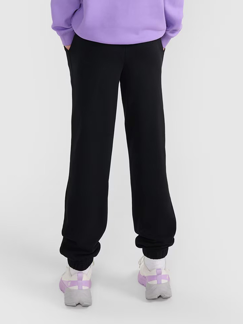 Spodnie dresowe młodzieżowe dziewczęce joggery 4F 4FJWMM00TTROF1189-20S 152 cm Czarne (5905700384625) - obraz 2