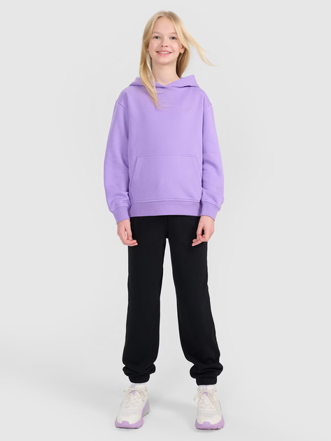 Spodnie dresowe młodzieżowe dziewczęce joggery 4F 4FJWMM00TTROF1189-20S 158 cm Czarne (5905700384687) - obraz 3