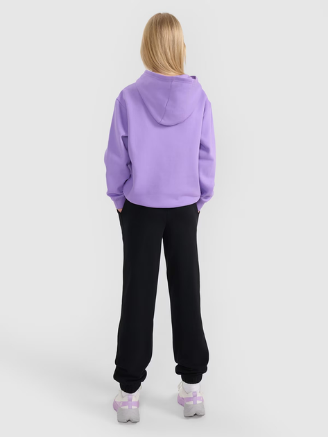 Spodnie dresowe młodzieżowe dziewczęce joggery 4F 4FJWMM00TTROF1189-20S 158 cm Czarne (5905700384687) - obraz 4