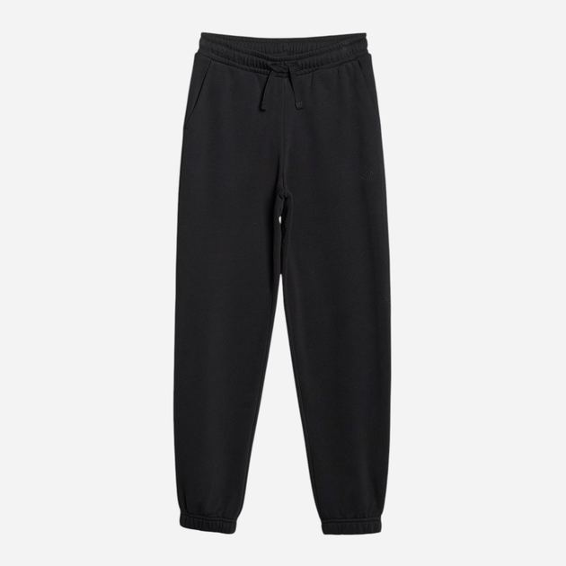 Spodnie dresowe młodzieżowe dziewczęce joggery 4F 4FJWMM00TTROF1189-20S 158 cm Czarne (5905700384687) - obraz 6