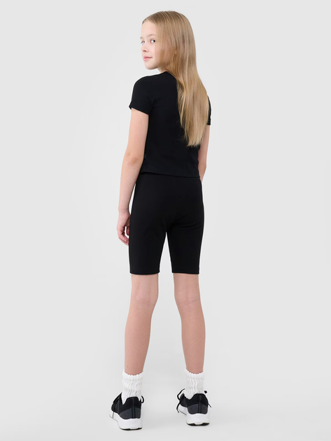 Kolarki młodzieżowe dziewczęce 4F 4FJWSS25TSTIF014-20S 158 cm Czarne (5905700425069) - obraz 4