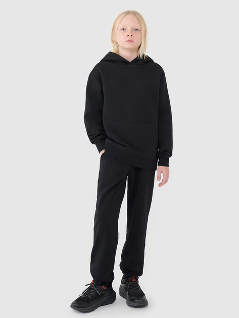 Spodnie dresowe młodzieżowe chłopięce joggery 4F 4FJWMM00TTROM1188-20S 152 cm Czarne (5905700387794) - obraz 3
