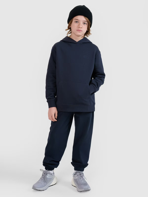 Spodnie dresowe młodzieżowe chłopięce joggery 4F 4FJWMM00TTROM1188-31S 164 cm Granatowe (5905700387930) - obraz 3