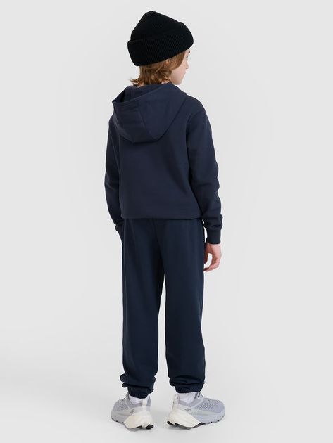 Spodnie dresowe chłopięce joggery 4F 4FJWMM00TTROM1188-31S 122 cm Granatowe (5905700387916) - obraz 4