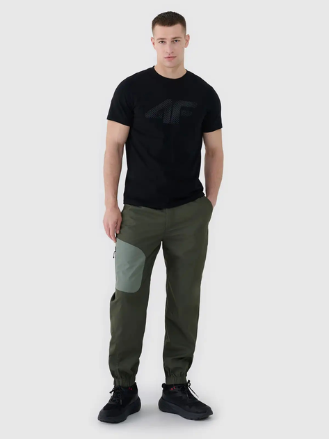 T-shirt męski bawełniany 4F 4FWMM00TTSHM2257-20S M Czarny (5905700343615) - obraz 3