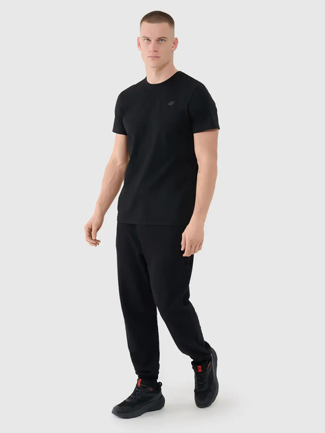 T-shirt męski bawełniany 4F 4FWMM00TTSHM2256-20S XL Czarny (5905700343233) - obraz 3