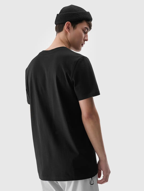 T-shirt męski bawełniany 4F 4FWMM00TTSHM2256-20S XL Czarny (5905700343233) - obraz 5