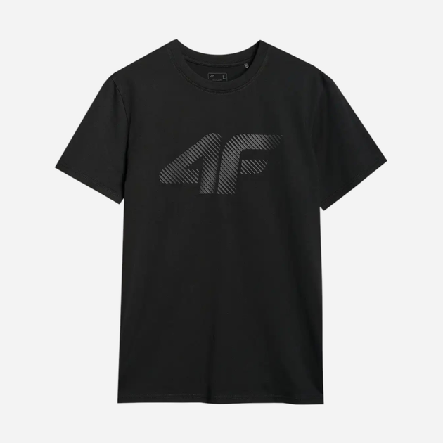 T-shirt męski bawełniany 4F 4FWMM00TTSHM2257-20S M Czarny (5905700343615) - obraz 9