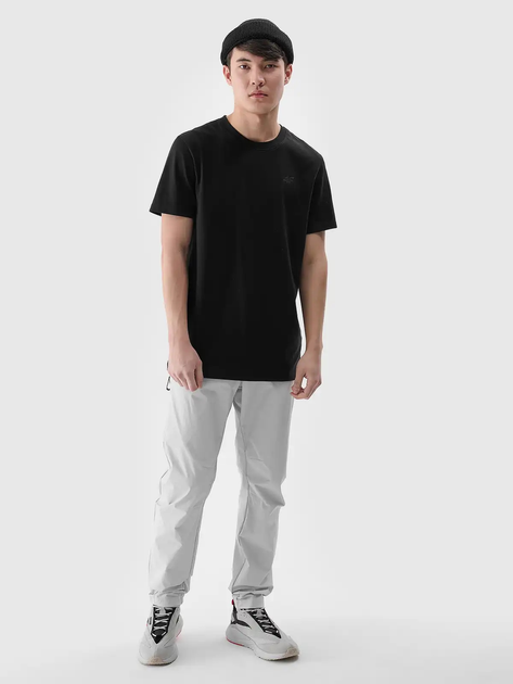 T-shirt męski bawełniany 4F 4FWMM00TTSHM2256-20S L Czarny (5905700343240) - obraz 6