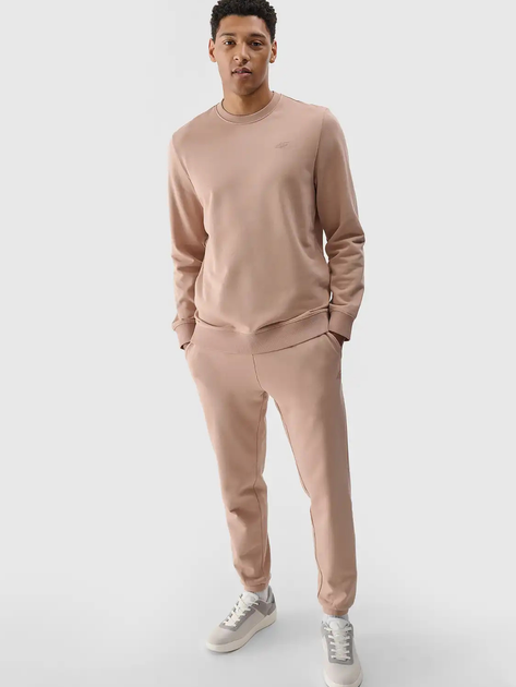 Bluza bez kaptura męska 4F 4FWSS25TSWSM1622-83S XL Beżowa (5905700401384) - obraz 3