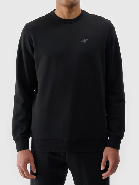 Bluza bez kaptura męska 4F 4FWMM00TSWSM1767-20S M Czarna (5905700342014) - obraz 4
