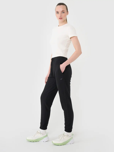 Spodnie dresowe damskie 4F 4FWMM00TTROF1138-20S XL Czarne (5905700347033) - obraz 5