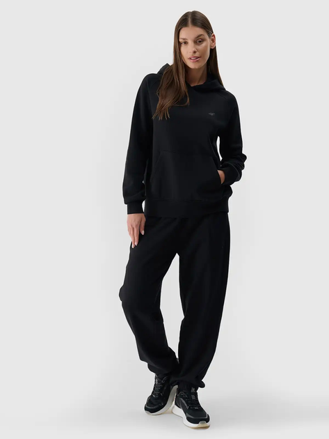 Bluza damska z kapturem 4F 4FWMM00TSWSF1764-20S XS Czarna (5905700346623) - obraz 3