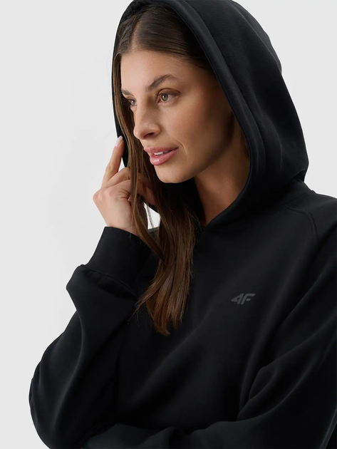 Bluza damska z kapturem 4F 4FWMM00TSWSF1764-20S XS Czarna (5905700346623) - obraz 6
