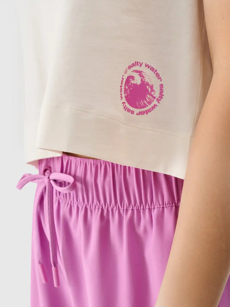 Майка жіноча 4F 4FWSS25TSLEF118-11S XL Біла (5905700366034) - зображення 3