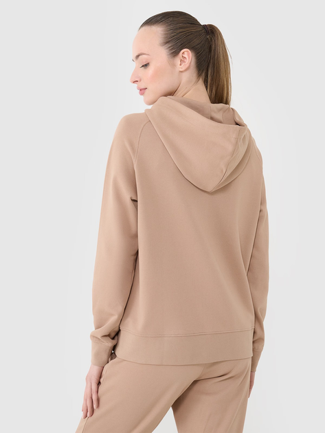 Bluza damska rozpinana streetwear z kapturem 4F 4FWSS25TSWSF1620-83S M Beżowa (5905700408338) - obraz 2