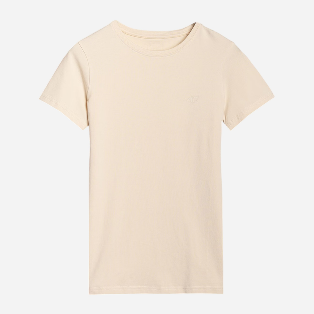 T-shirt damski 4F 4FWSS25TTSHF2351-083S XS Beżowy (5905700409731) - obraz 7
