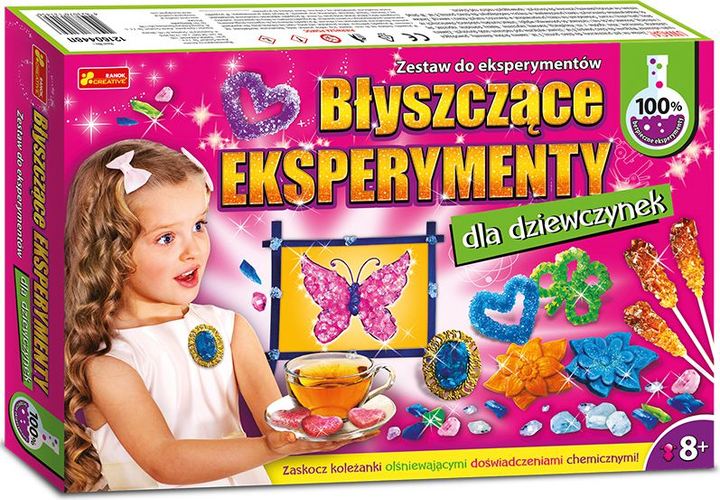 Zestaw dla dziecięcej kreatywności Ranok Błyszczące eksperymenty dla dziewczynek (4823076131456) - obraz 1