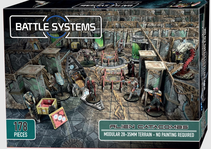 Zestaw kartonowych elementów Battle Systems Alien Catacombs 178 elementów (5060660092123) - obraz 1