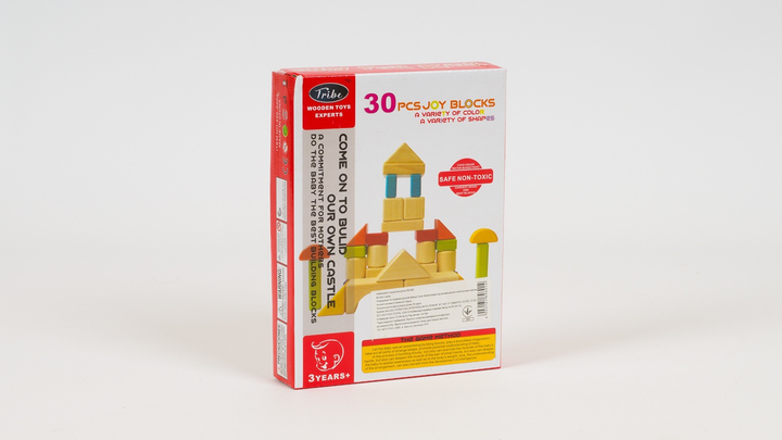 Деревянная игрушка Tribe Конструктор Городок, 30 деталей 496-A00 - изображение 3
