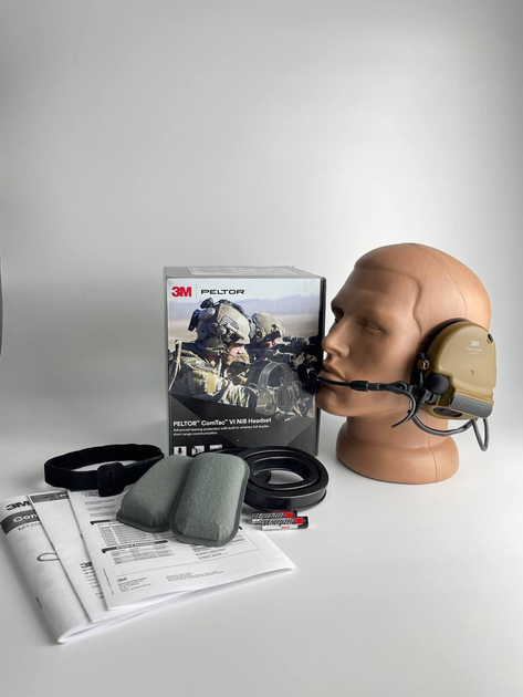 Активні навушники 3M Peltor ComTac VI NIB Neckband, койот - зображення 1