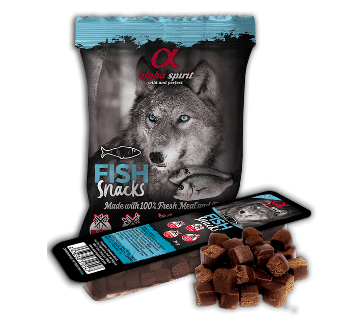 Ласощі для собак Alpha Spirit Snacks напіввологі беззернові кубики з рибою 50 г (as4007350) - зображення 6