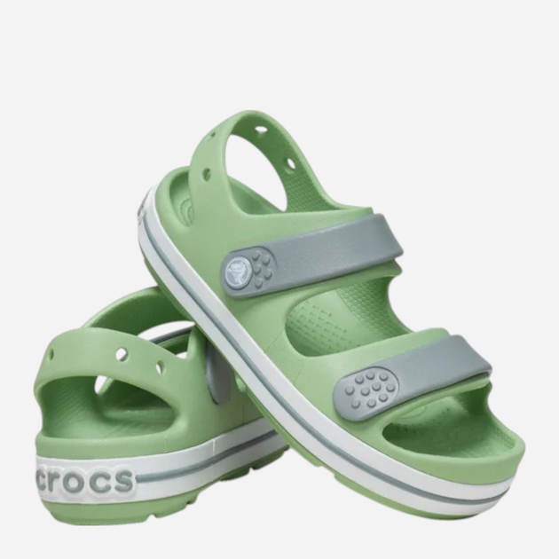 Sandały chłopięce Crocs Crocband Cruiser Sandal T Kids 209423-3WD 33-34 (J2) Jasnozielone (196265603534) - obraz 4