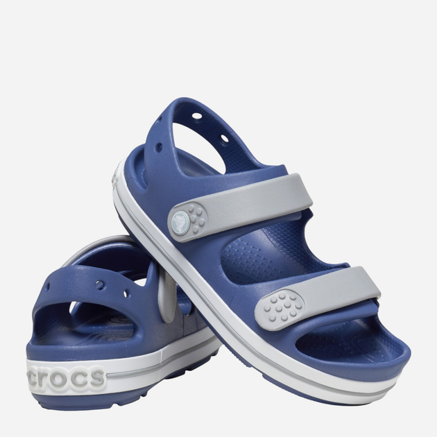 Sandały chłopięce Crocs Crocband Cruiser Sandal T Kids 209423-45O 34-35 (J3) Granatowe (196265603602) - obraz 3