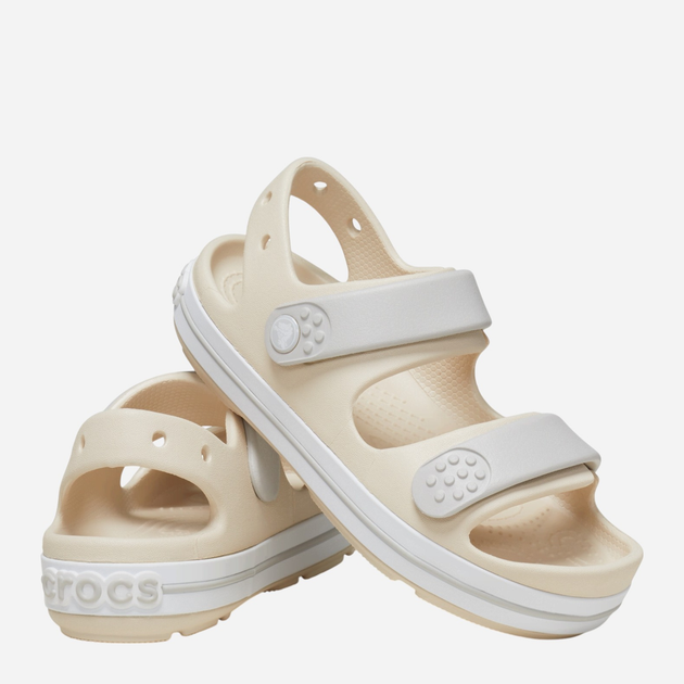 Дитячі сандалії для дівчинки Crocs Crocband Cruiser Sandal T Kids 209424-0HP 23-24 (C7) Бежеві (196265603831) - зображення 3