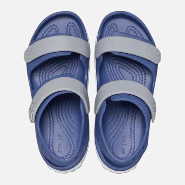 Sandały chłopięce Crocs Crocband Cruiser Sandal T Kids 209424-45O 25-26 (C9) Granatowe z szarym (196265603992) - obraz 4