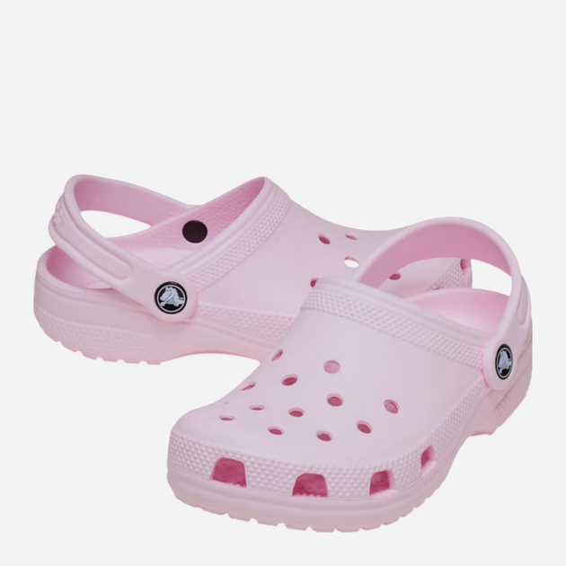 Дитячі крокси-сабо для дівчинки Crocs Classic Clog 206990-6GD 24-25 (C8) Світло-рожеві (191448734074) - зображення 3