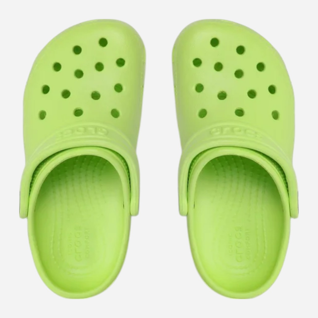 Дитячі крокси-сабо Crocs Classic Clog 206991-3UH 32-33 (J1) Салатові (196265216307) - зображення 5