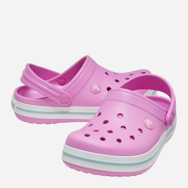 Дитячі крокси-сабо для дівчинки Crocs Crocband Clog CR207006-TAPK 30-31 (C13) Рожеві (191448917187) - зображення 3