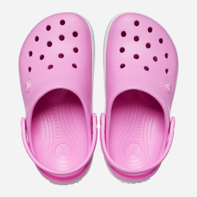 Дитячі крокси-сабо для дівчинки Crocs Crocband Clog CR207006-TAPK 32-33 (J1) Рожеві (191448917194) - зображення 4