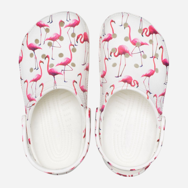 Дитячі крокси-сабо для дівчинки Crocs Classic Pool Party Clog CR207826-WHFO 28-29 (C11) Білі (191448992832) - зображення 5